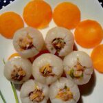 Vải tươi nhồi tôm